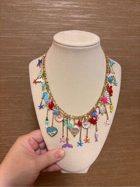 New fun colorful Beach Charm Necklace neck mess gorgeous chain lobster clasp